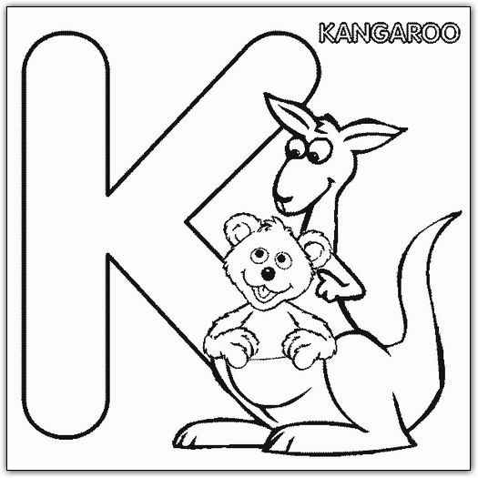 coloriage 1 rue sesame alphabet k